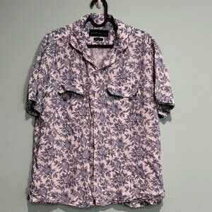 Abercrombie & Fitch Men’s Small Button Down Short Sleeved – Floral Fever Dream
